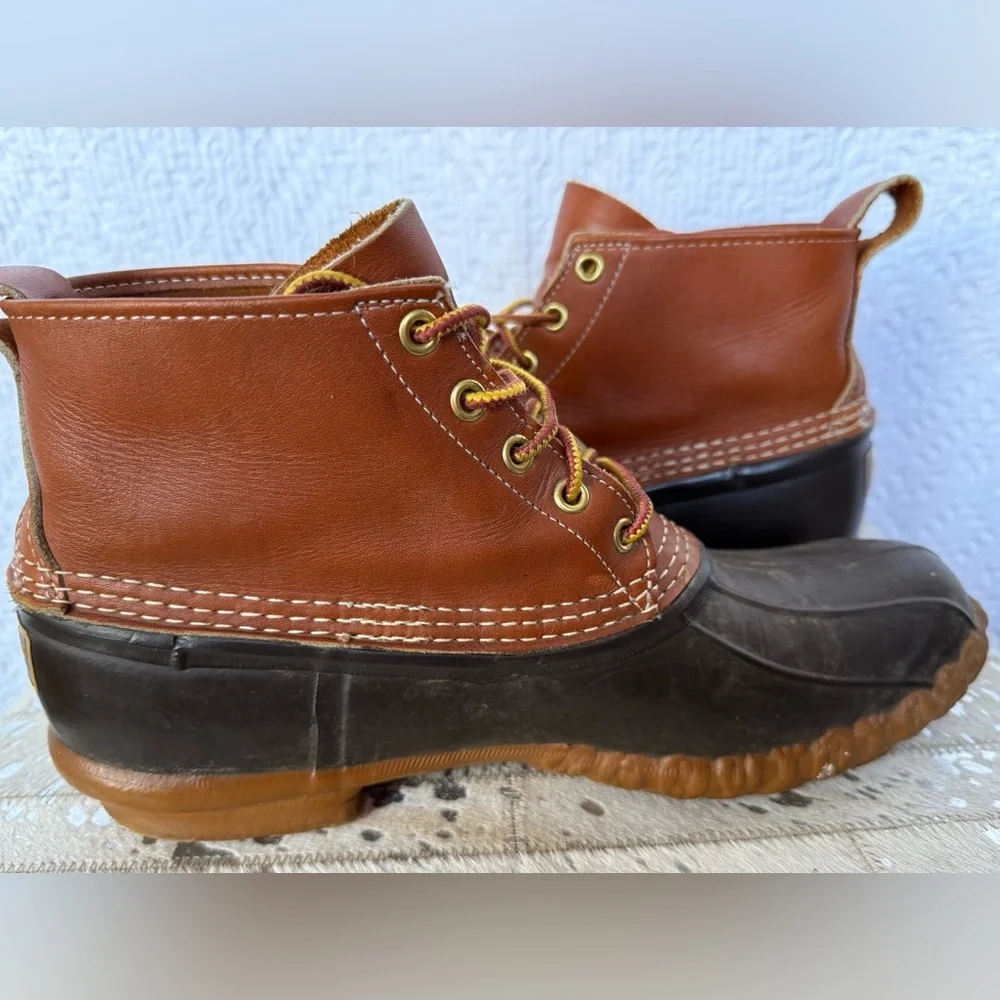L.L.Bean Men’s Bean Boots Leather & Rubber Duck Boots Size 10M USA Made